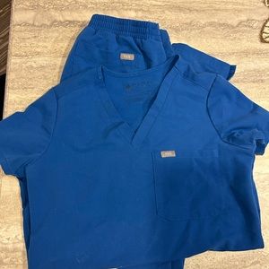 Figs Women Scrubs Royal Blue